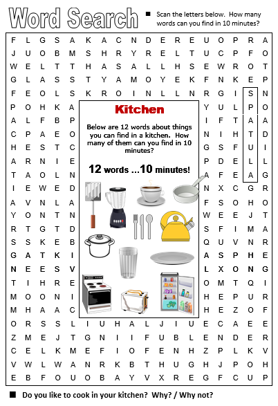 kitchen Things 2 (10.07.09) - ESL worksheet by manuelanunes3